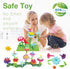 3-6 Years Old Toddler Toys - Flower Garden Building Toy with Insect Pegs, 153Pcs Educational STEM Stacking Set
