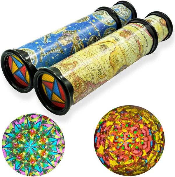2 Pack Classic Kaleidoscope Toy, Magic Rotating Kaleidoscope, Educational Gift for Children