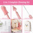 6-in-1 Set Pink Travel Baby Bottle Cleaner Kit Portable Brush with Drying Rack & Storage Case | Baby Travel Essentials