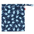 Damero 3Pcs Wet Dry Bag with 2 Zippered Pockets for Cloth Diaper, Swimsuit, Travel, Water-resistant (Whale)