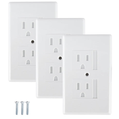 Mommy's Helper Safe Plate Electrical Outlet Covers, Standard, White, 3 Pack