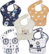 Soarwg Kids Bibs - Waterproof Baby Bibs for Boys and Girls, Great Travel Feeding Bibs, 5 Pack