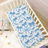 Caikeny 27 39 Fitted Crib Sheet for Boys Girls Cartoon Bows Baby Crib Sheets Blue Ribbon Bassinet Sheets Crib Mattress