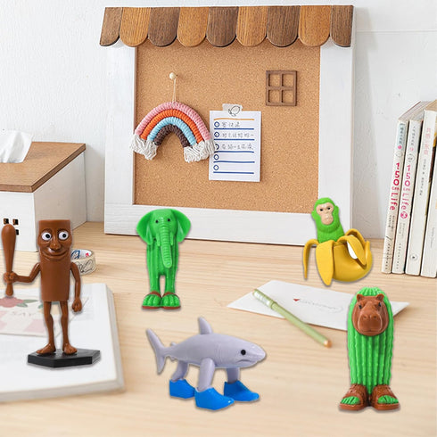 Xgmadiles 8PCS Italian Brainrot Toys,Tralalero Tralala Action Figures, Brainrot Meme Shark Figures,Tung Tung Tung