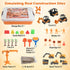 34Pcs 8 6 5 4 2.2lbs 3 4 5 Sand Construction Site Kit Sensory Bin Toy for Toddler with Vehicles, Castle Molds, Road