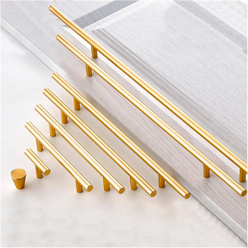 XINHUIPART 128mm) Cabinet Drawer Handle Large Handle Modern Minimalist Kitchen Furniture Cabinet Drawer Handle Gold