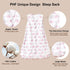 PHF 100% Cotton Baby Sleep Sack, 0-6 Months Baby Wearable Blanket, 2-Way Zipper Infant Sleeping Sack for Baby Boys Girls, 2 Pack Comfy Small Size Sleeveless Sleeping Bags, Rainbow & Pink Elephant