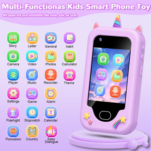 3-10 2.8" (32GB) Lapare Kids Smart Phone for Girls, Christmas Birthday Gifts for Year Old Kids Toy Cell Phone