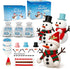 Hophine 3Pack Build a Snowman Kit, Molding Clay Snowman Kit, Christmas DIY Crafts