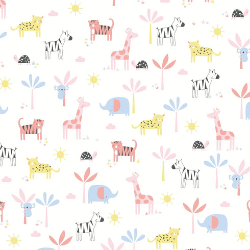 Lambs & Ivy Safari-Themed Baby Fitted Crib Sheet - Soft Cotton Jersey