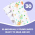 30 Pack 49"x49" 100% 30 Pack) Disposable Splat Mats by Eli with Love - Extra Large Waterproof Baby Splat Mat for Under