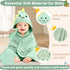 Sublaga 5 Set, 32x32 3 Set Pcs Baby Towel in Hooded Bath Towel, Pcs Baby Washcloths and Cotton Baby Bibs for Newborns