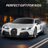 MIEBELY Remote Control Car, 1/24 Scale Fast RC Race Car, Bugatti Chiron with Headlight, Racing Hobby Model for Kids and