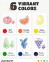 6 JUPITEARTH Colors Egg Crayons for kids, Palm-Grasp Non Toxic Jumbo Washable Crayons for Kids, Fat Brain Toys for Art