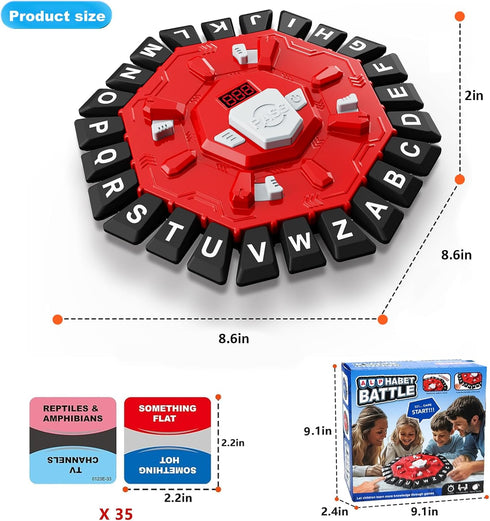 3+ Word Game with LED Display, Alphabet Games, Fast-Paced Family Board Game for Learning Playing Game Gifts for Ages