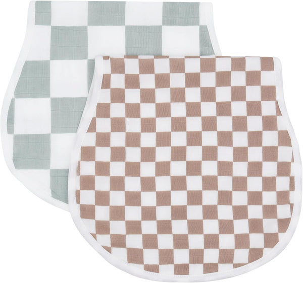 LifeTree 2 Pack Muslin Baby Burp Cloths - Large 70% Viscose from Bamboo & Cotton