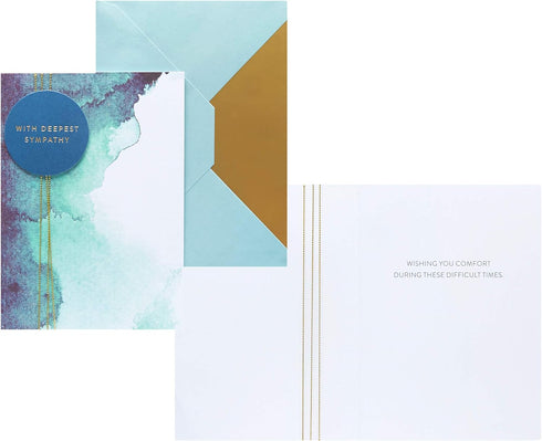 C.R. Gibson Handmade Sympathy Cards, Assorted 3pc, 5" x 7" - Thoughtful Greeting Cards