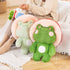 XSHYE 10" Frog Plush Cute Frog Mushroom Hat Stuffed Animals Kawaii Plush Toys Throw Pillow Home Room Decor Aesthetic