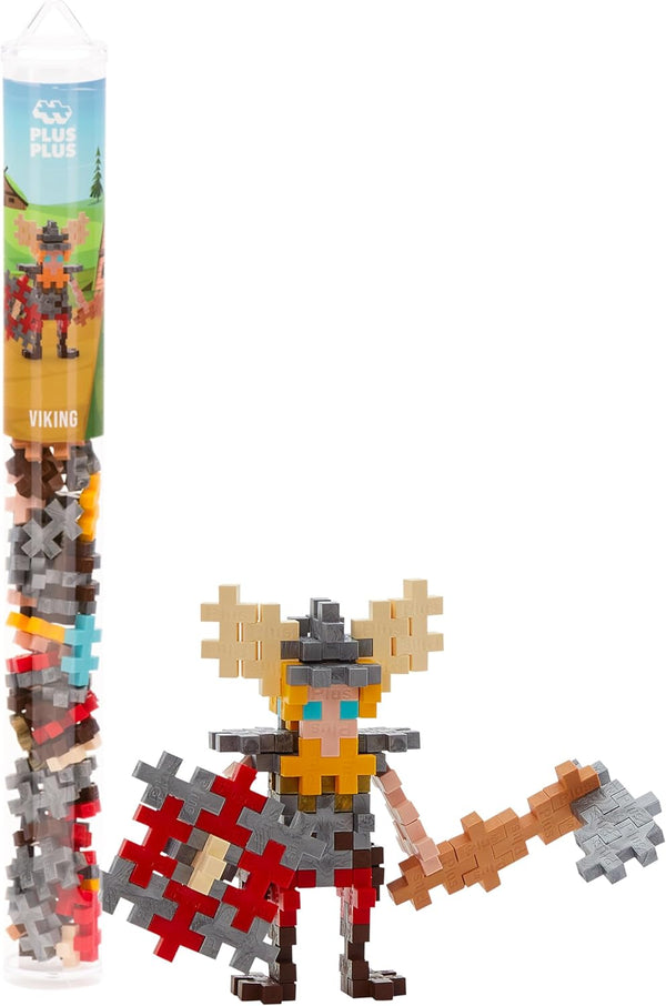 PLUS PLUS - Viking - 70 Piece Tube, Construction Building Toy, Interlocking Mini Puzzle Blocks for Kids