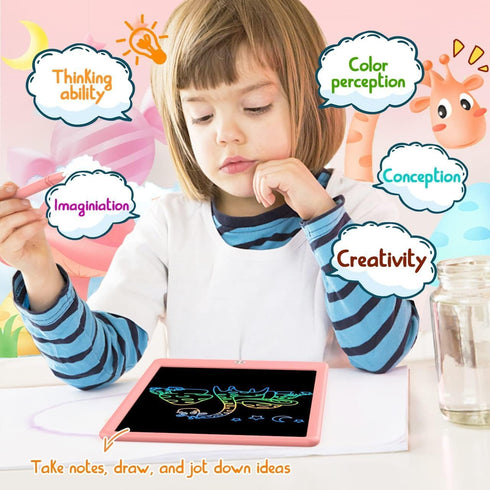 Board,10.5 inch 3 4 5 6 7 8 BUKEBU LCD Writing Tablet Doodle Colorful Drawing Pad,Electronic Drawing Tablet, Drawing