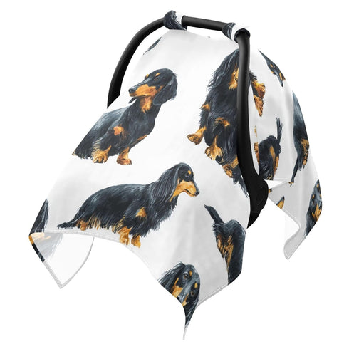 Mazeann Dog Watercolor Dachshund Car Seat Cover Baby Breathable Soft Infant Carseat Covers