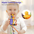 Baby Toys for 6-12 Months, Airplane Travel Essentials, Car Seat Toy Teether Mittens with Rattle for 1 Year Old