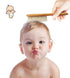 Baby Hair Brush and Comb Set for Newborn, Wooden Brush with Soft Goat Bristles, Baby Grooming Kit by Stone & Clark