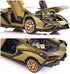 BDTCTK Lambo Sian FKP37 Car Model Toy, 1:32 Child Sound and Light Pull Back Car, Army Green Zinc Alloy Casting