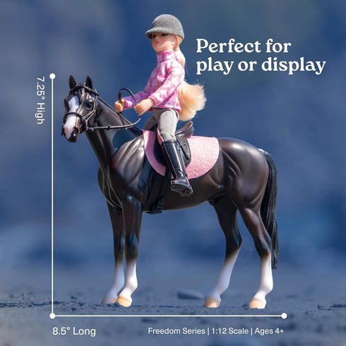 1:12 #61156 Breyer Freedom Series English Horse and Rider Figurine - Premium Scale Collectible Horse Toy - Educational