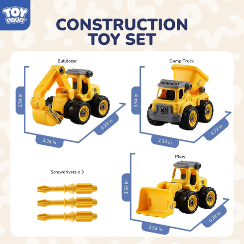 Set 3 4 5 6 7 8 TOY Life Constructions Toys Vehicles Trucks Take Apart Toys Sandbox Toys Trucks Excavators Building Car