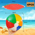 3 Otters 4PCS Beach Balls - 10inch Inflatable Pool Balls for Tropical Theme Party Favors