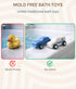 3+ 5 Pack Set Silicone Toy Cars for Kids Ages Soft, Safe Non-Toxic Silicone Cars with Smooth Rolling Wheels, Quiet