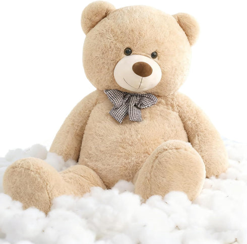 Toys Studio 47 Inch 4ft Big Teddy Bear Giant Teddy Bear Stuffed Animal Light Brown Plush Toy for Baby Shower Party