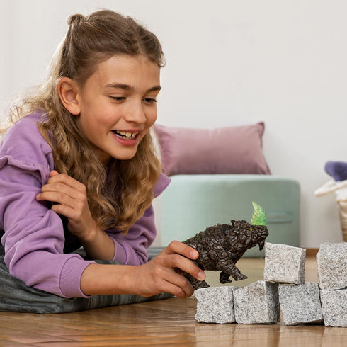 Schleich Eldrador Battle Rhino - Realistic Fantasy Rock Tough - High-Intensity Mythical Monster Action Figure with Movable Head, Play Time Imagination for Boys and Girls, Gift for Kids Age 7+