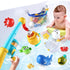 Aprilwolf Bath Toys for Kids, Magnetic Fishing Toys with Storage Bag and