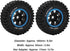 RC Rubber Tire Set 165mm Diameter Wheel Tire for Racing 1/7 RC Car Upgrade Part (Blue)