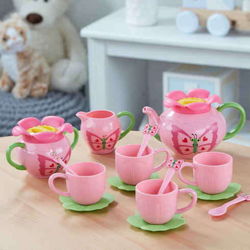 Set (15 Melissa & Doug Butterfly Tea pcs) - Play Food Accessories