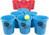 Hey! Play! Large Beer Pong Outdoor Game Set: 12 Buckets, 2 Balls, Tote Bag for Kids & Adults