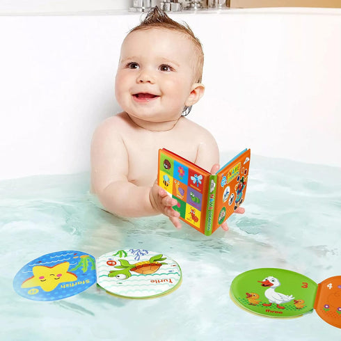 Baby Bath Toys, Nontoxic Bath Books for Babies Bath Time, Bathtub Toys for Toddlers 6 to 18 Months, Soft Educational