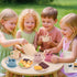 Set Set 3 4 5 6 Silicone Tea Party for Little Girls Kids Toddlers Tea with Tea Pot Cups Food Pretend Play Kitchen