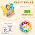 Quliwise 2 1 Counting 3-5, 3-5 Educational in Math Manipulatives Number Blocks & Teaching Clock for Kids, Preschool