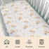 Pynnlts 52x28in Cartoon Bear Baby Crib Sheets Fitted Crib Sheet for Boys Girls Cute Bear Moon Stars Clouds Baby Sheet