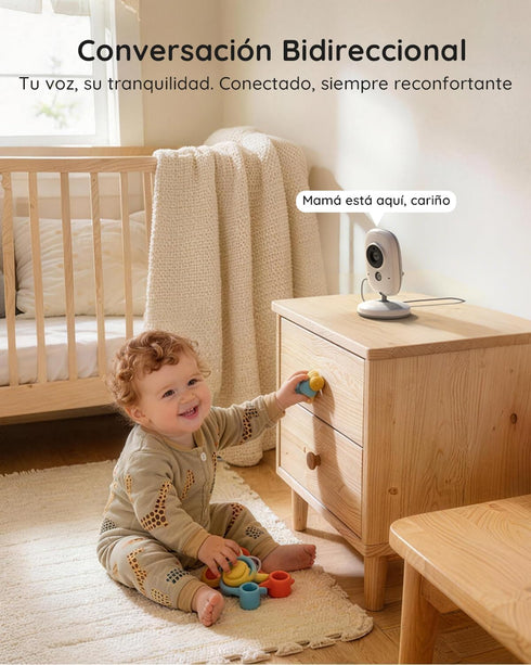 BOIFUN 2026 720P 4'' 2-Way Sensor,3X Reminder,11H Baby Monitor with Camera and Audio, No WiFi, True-Colour Screen