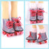 18 inch 5 2 18 18Pink Doll Shoes - Pairs of Different Types (Boots/Roller Skates/Sandals/Clogs) + Pairs of Pink/White