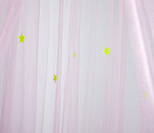 BCBYou Bed Canopy Mosquito Net with Fluorescent Stars, Glow in Dark for Baby, Kids, and Adults, Cover for Baby Crib,