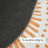 Poowe 47.2") Cute Point Rings Kids Play Mat Baby Nursery Rug Round Educational Alphabet Soft Area Rug Non Slip