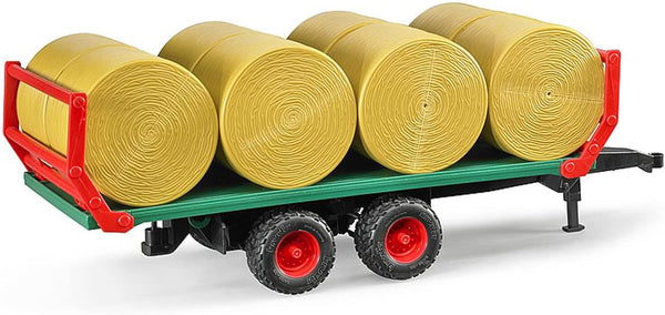Bruder 02220 Bale Transport Trailer with 8 Round Bales
