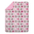 Baby Girl Soft Pink and Gray Elephant Blanket