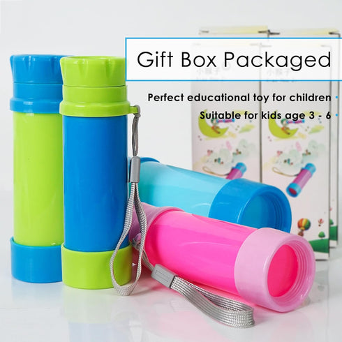 Luwint Pocket Telescope Toy for Kids, 4 Pack Portable Science Monocular, Retractable Spyglass Educational Toy