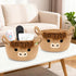 Set 2PCS Pack 2 Small Highland Cow Basket for Nursery, Woven Cotton Rope Storage Cow Basket, Cute Baby Blanket Gift